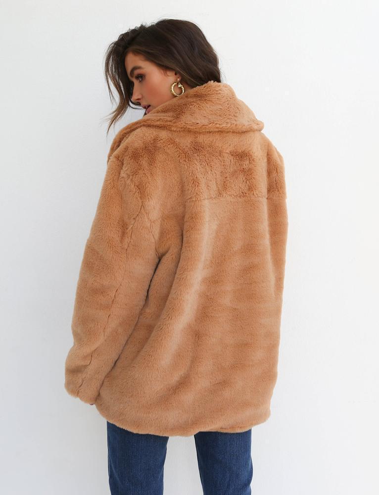 Women's Clothing Fur Coat Winter Plush Coat Soft Women Suit Collar Warm Coat Casual Women Coat_voghion.com