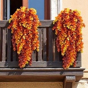Popular Cross-Border Simulated Rattan 45 Mesh Round Leaf Eucalyptus Rattan Plant Eucalyptus Leaf Artificial Fake Flower Amazon