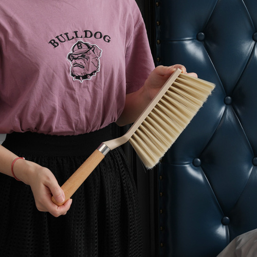 Beech long-handled soft-bristle brush bedroom carpet sofa floor cleaning brush household queen-size bed brush dust brush