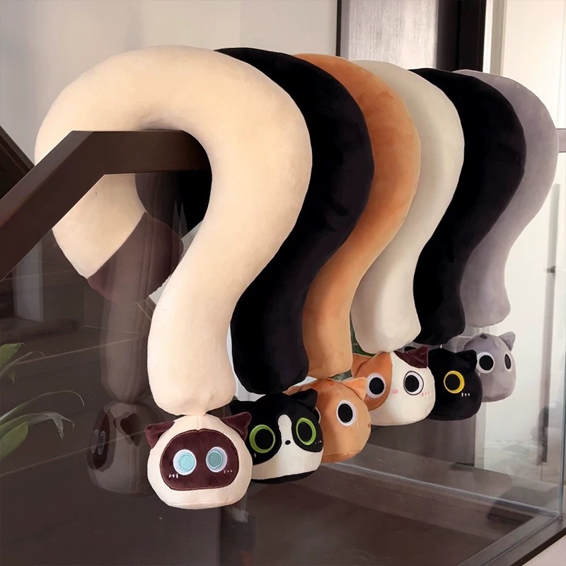 Gối ôm dấu chấm hỏi đầu mèo 55cm 114k/c (lố 3)