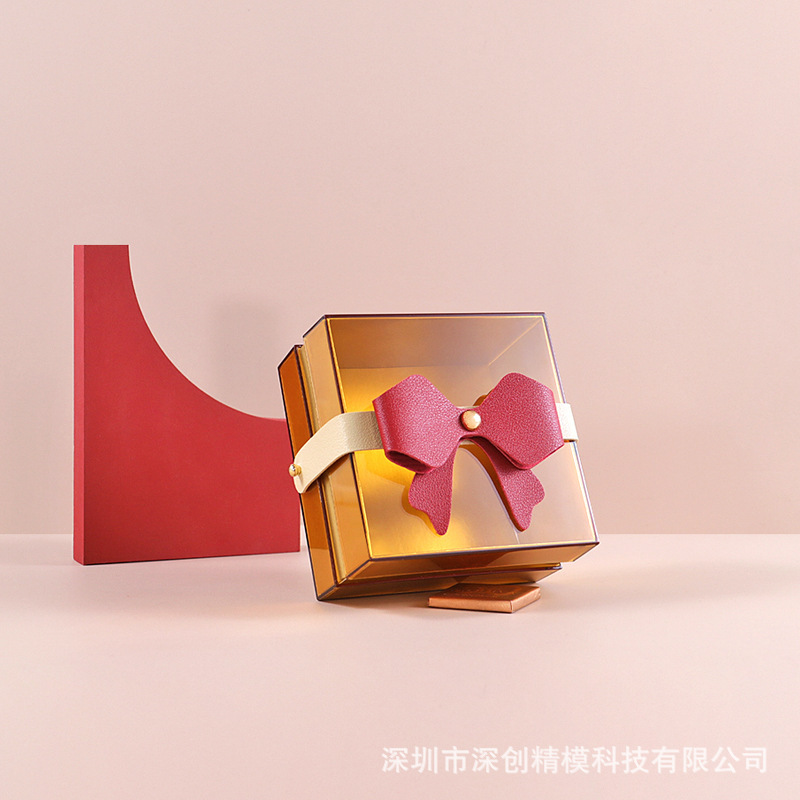 现货婚礼喜糖盒透明亚克力结婚伴手礼盒网红高级感免折叠糖果盒子|undefined