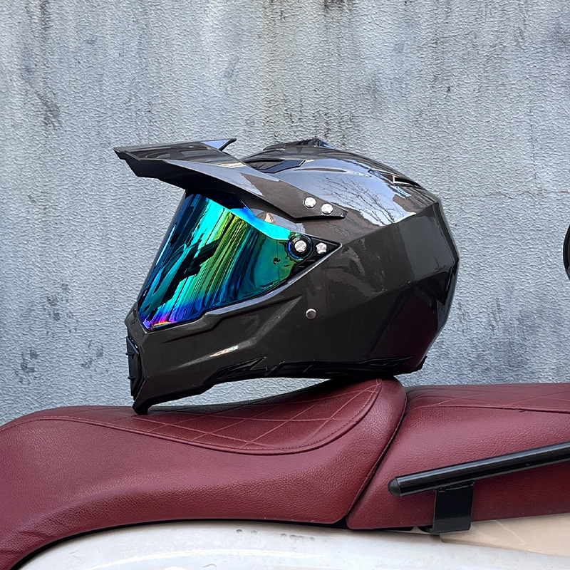 Casco de campo traviesa Casco de carreras de motos Casco de carretera Casco de doble propósito para hombres y mujeres Casco de tracción de cuatro estaciones Casco completo Orz