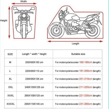 Silver Coated Motorcycle Cover Rain Cover 210D Electric Car Cover