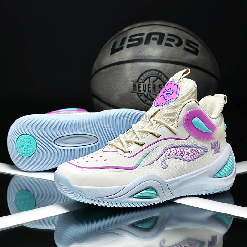 Zapatos de baloncesto para hombres de otoño nuevos zapatos deportivos de malla para jóvenes estudiantes de secundaria de combate real botas de cemento
