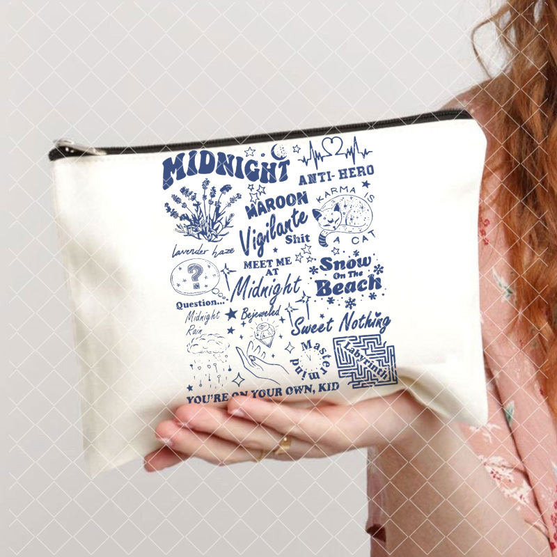 Taylor Music Swift álbum impreso lienzo cosmético bolsa monedero de la moneda de las mujeres bolsa de lápiz transfronterizo comercio exterior