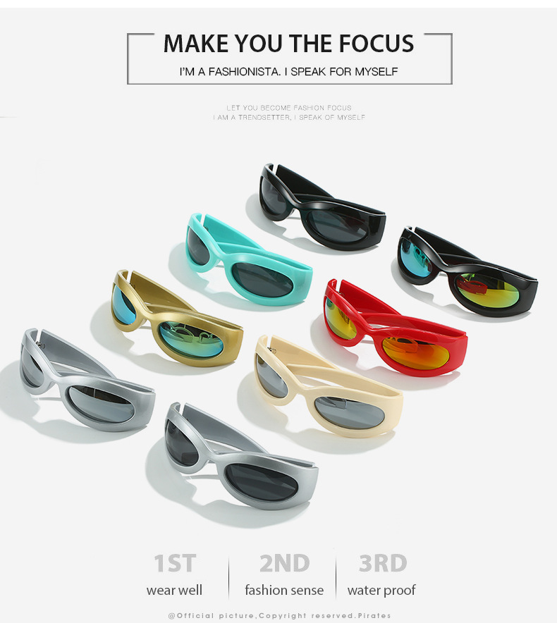 Nuovi occhiali da sole sportivi Y2K Spice Girl Macaron Occhiali anti UV personalizzati all'avanguardia_voghion.com