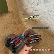 新款出口韩国高品质~滴油蝴蝶结钻发夹高级小众气质通勤发饰批发