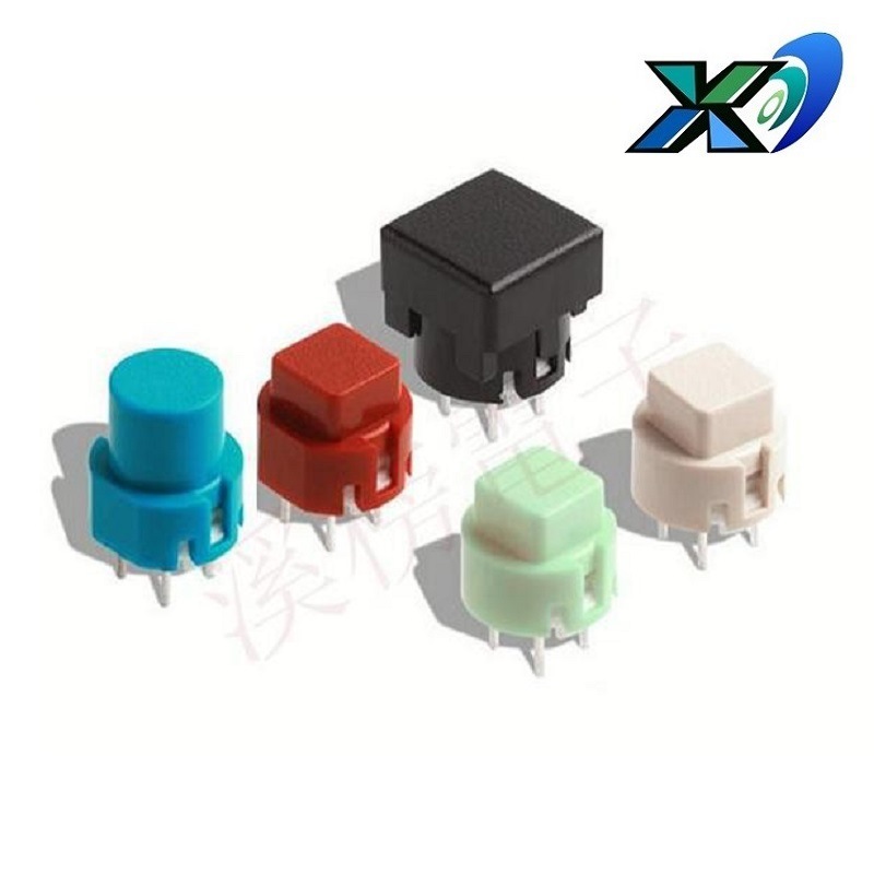 轻触开关立式四脚  方形按钮开关4脚  圆形按钮开关 圆形按键开关