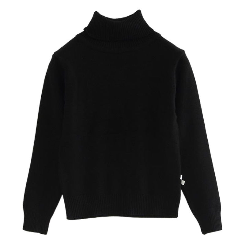 Suéter de cuello alto para niñas de otoño e invierno, jersey de manga larga para niños, ropa de punto fina y versátil, ropa infantil de estilo coreano a la moda.