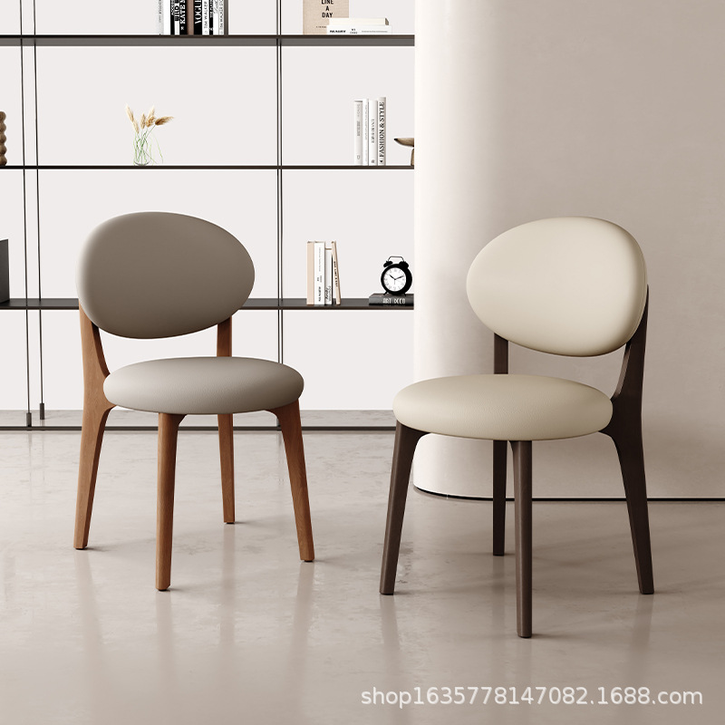 Silla de comedor de madera maciza moderna, comedor casero, hotel, cómodas sillas de respaldo, estilo nórdico, mesa de comedor simple, taburetes
