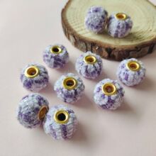15mm韩版小香风毛绒球直孔散珠 diy手机链钥匙扣手工饰品制作配件