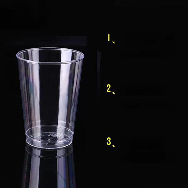 Wholesale disposable aviation cup thickened transparent hard plastic cup hospitality wine cup space Cup Tea Cup commercial