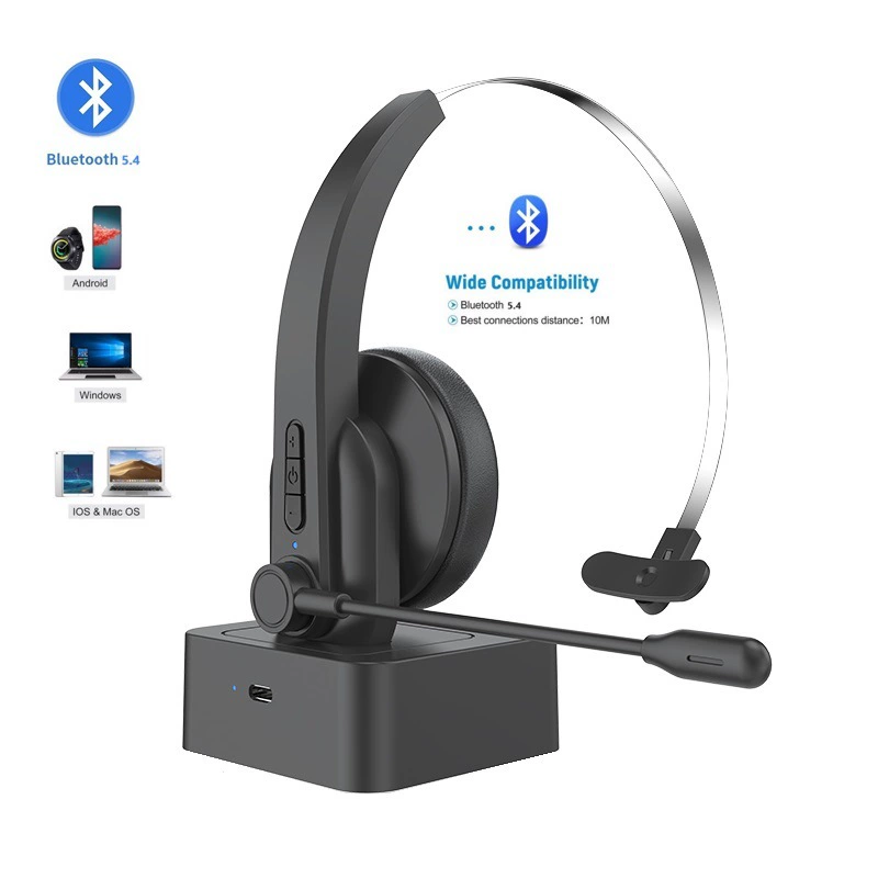 Cross-Border Bluetooth Headset Customer Service Operator Truck Driver Aviation Wireless Office Business Headset Wholesale