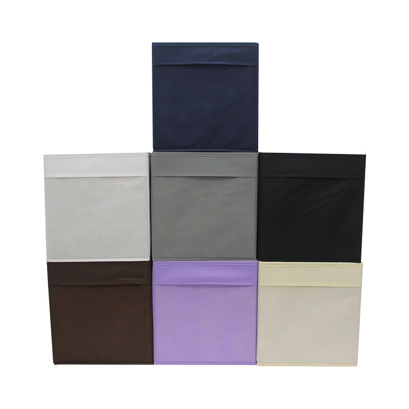 Storage Box Amazon Non-Woven Household Storage Fabric Storage Box Folding Clothing Toy Storage Box with Handle