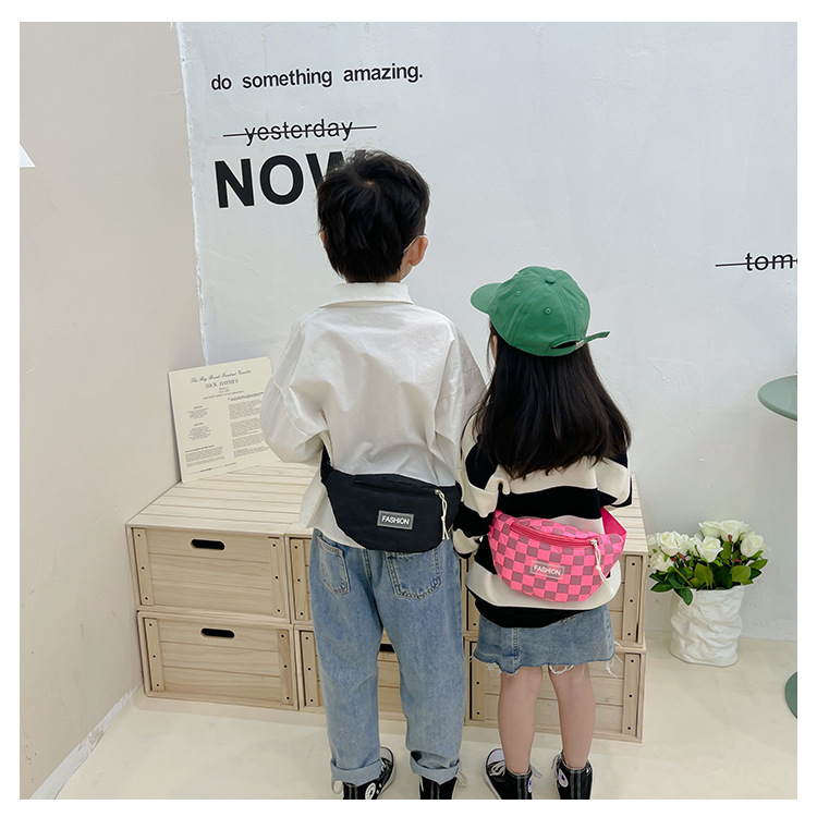 Enfants Petit Toutes Les Saisons Toile Plaid Mode Coquille Fermeture Éclair Sac Banane display picture 10