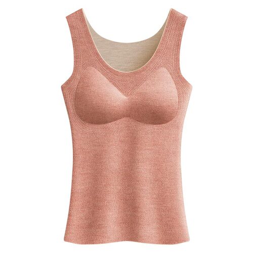 DeRong Wool Silk Thermal Vest Women's Padded Bra Free Thickened Women's Thermal Underwear Manufacturer Wholesale
