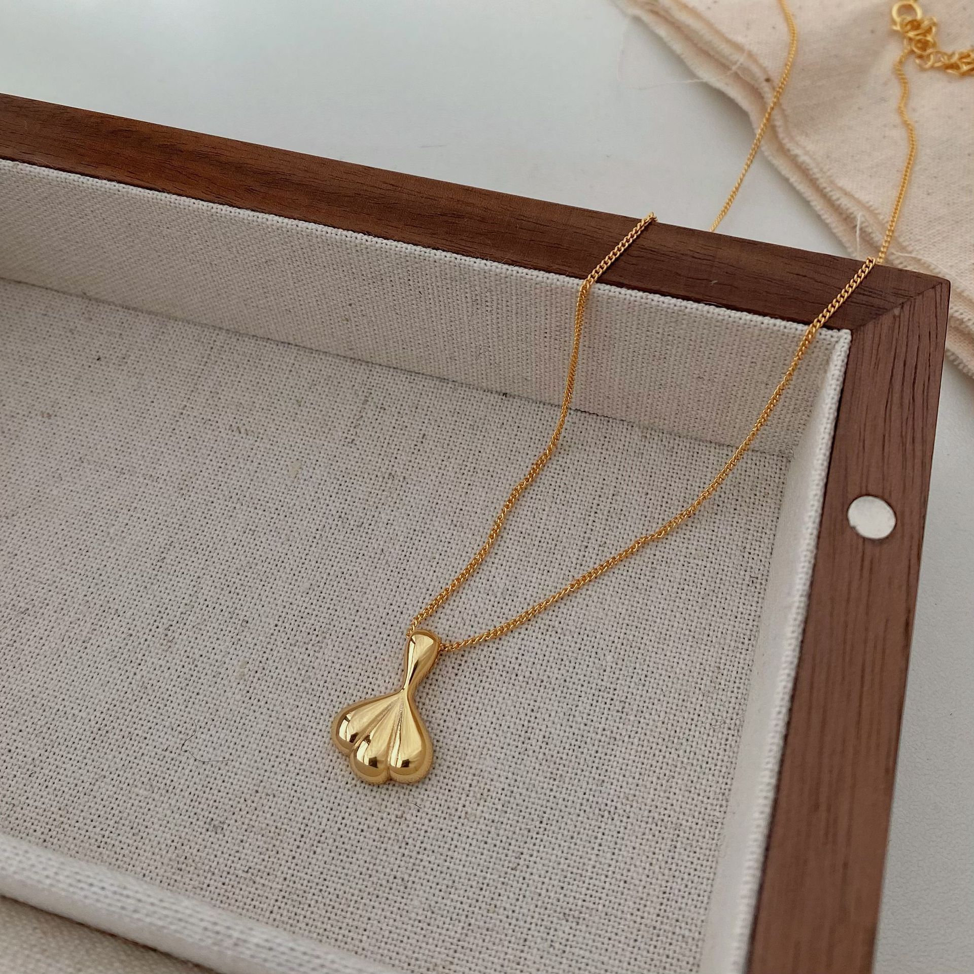 925 Sterling Silver Pendant Material Pendant Necklace, Long Necklace, Necklace, Choker Classification 925 Sterling Silver Plating Geometric Sector Shell Pendant Necklace Long Necklace Necklace