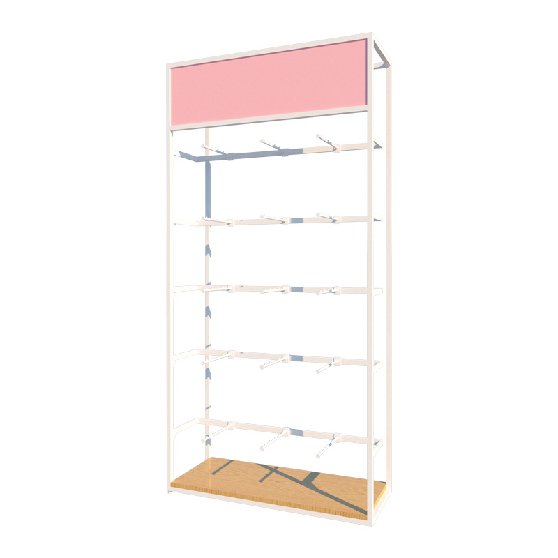 Tienda de ropa pantalla rack tienda pared sujetador pijamas calcetines estante de exhibición gabinete ropa interior estante de la ropa interior