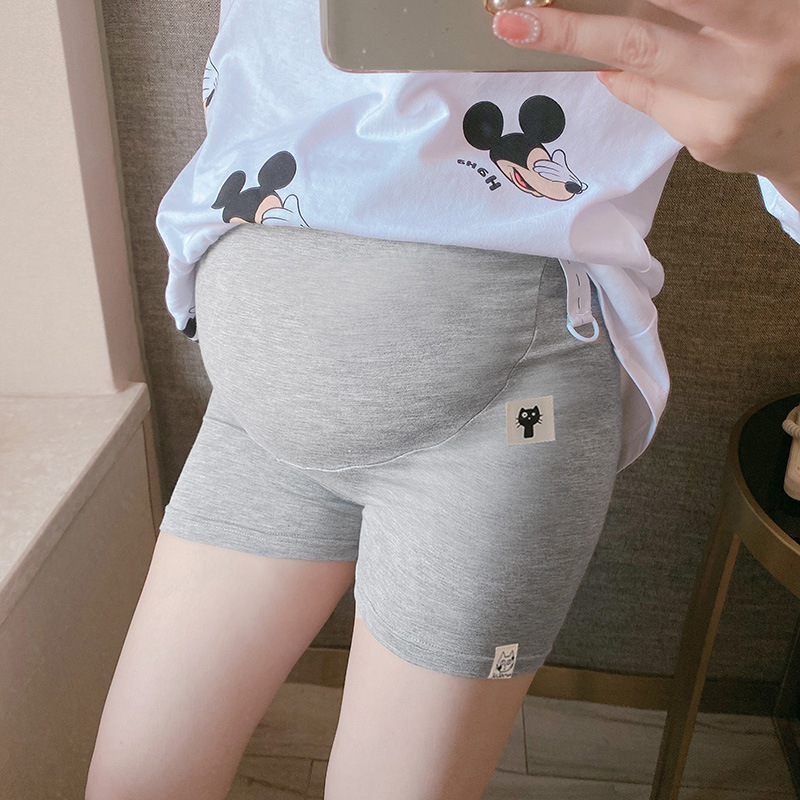 Summer Cat Icon Pregnant Safety Pants Anti-Bleeding Pants Korean Version Modal Leggings Thin Short Shorts
