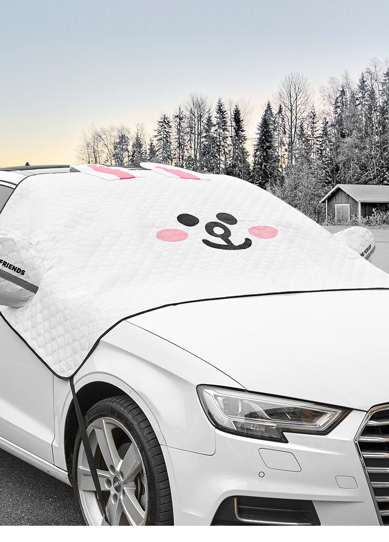 Car Snow Cover, Frost and Snow Protection, Front Windshield Cover, Car Window Anti-Freeze Cover, Snow Shield, Sun Protection, Heat Insulation, Sunshade