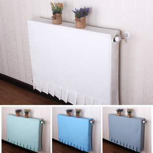 7L8K Pure Color All-Inclusive Heating Cover Decorative Heating Cover Household Old-Fashioned Radiator Cover Fabric Anti-Smoke Black Dust Cover