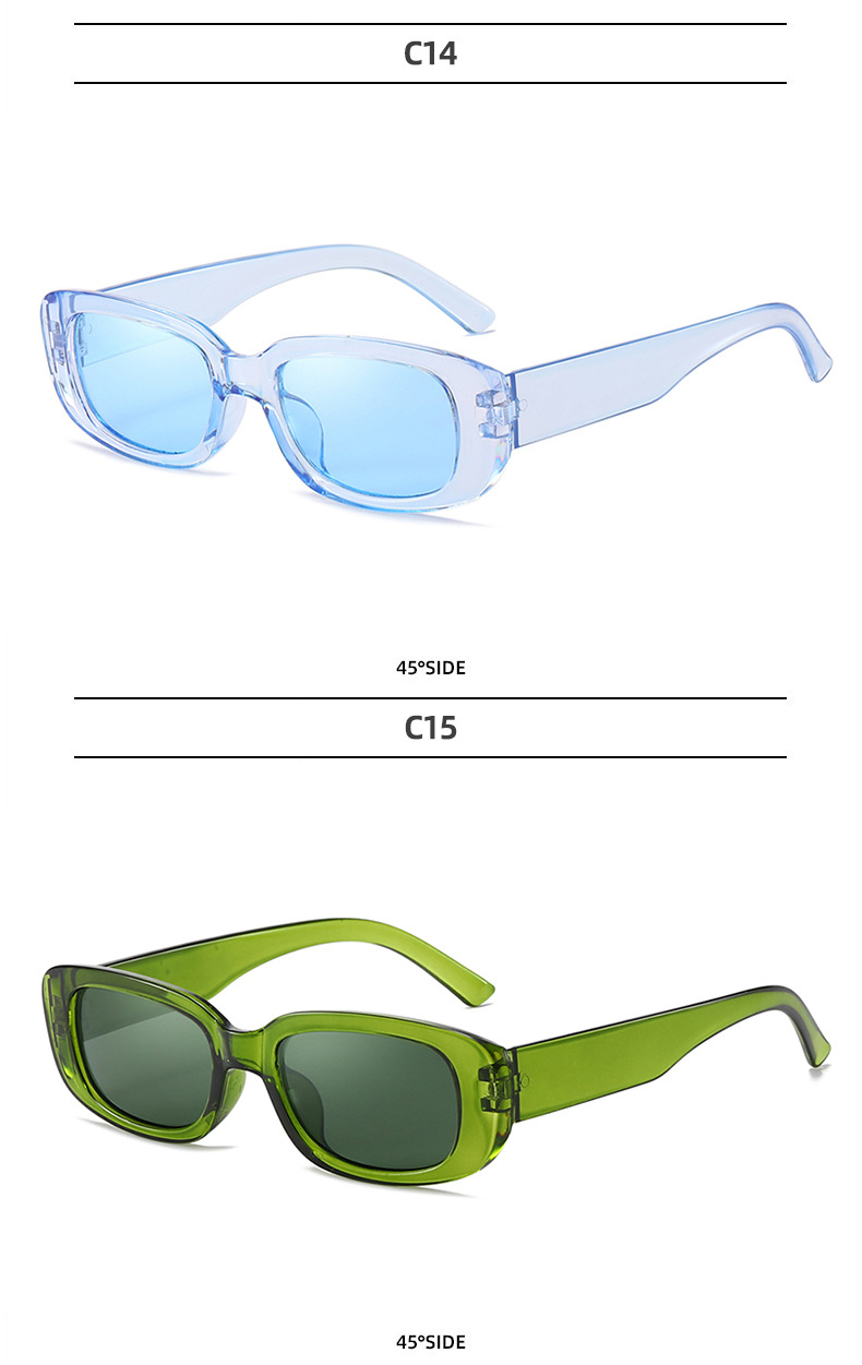 Color Block Pattern Unisex Gender Fashion Color Block PC UV400 Protection Square Full Frame Women's Sunglasses