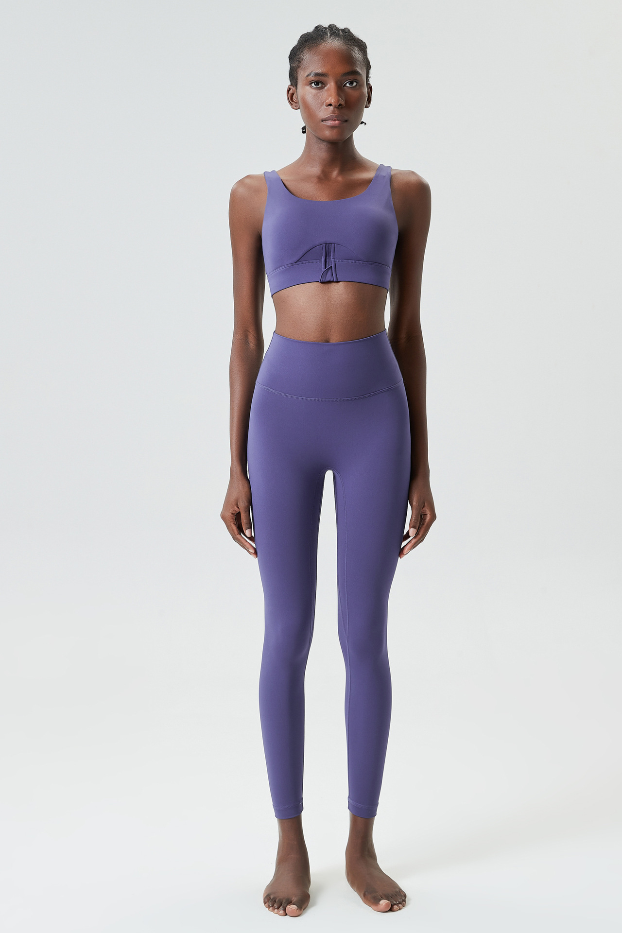 Simple Style Sport Style Solid Color Nylon U Neck Tracksuit Racerback Tank Tops Skinny Pants display picture 27