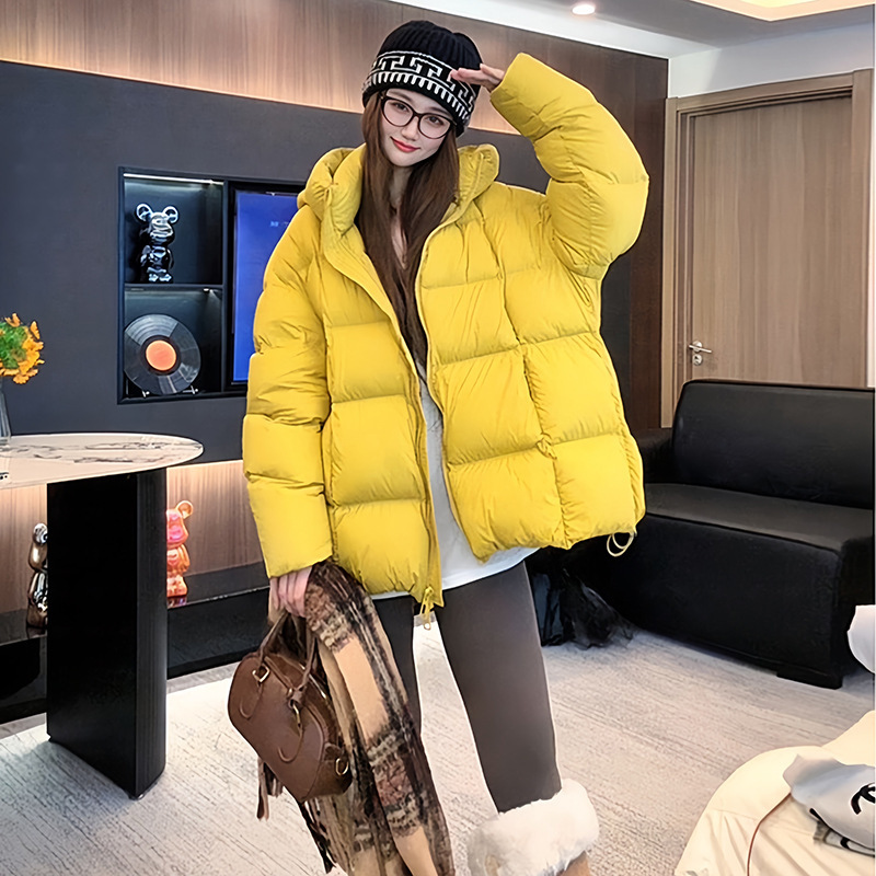 Highly Fluffy Cloud Mid-Length Puffer Jacket for Women 2025 Winter Fashion Thickened Petite Puffer Coat Trendy Highly Fluffy Cloud Mid-Length Puffer Jacket for Women 2025 Winter Fashion Thickened Petite Puffer Coat Trendy