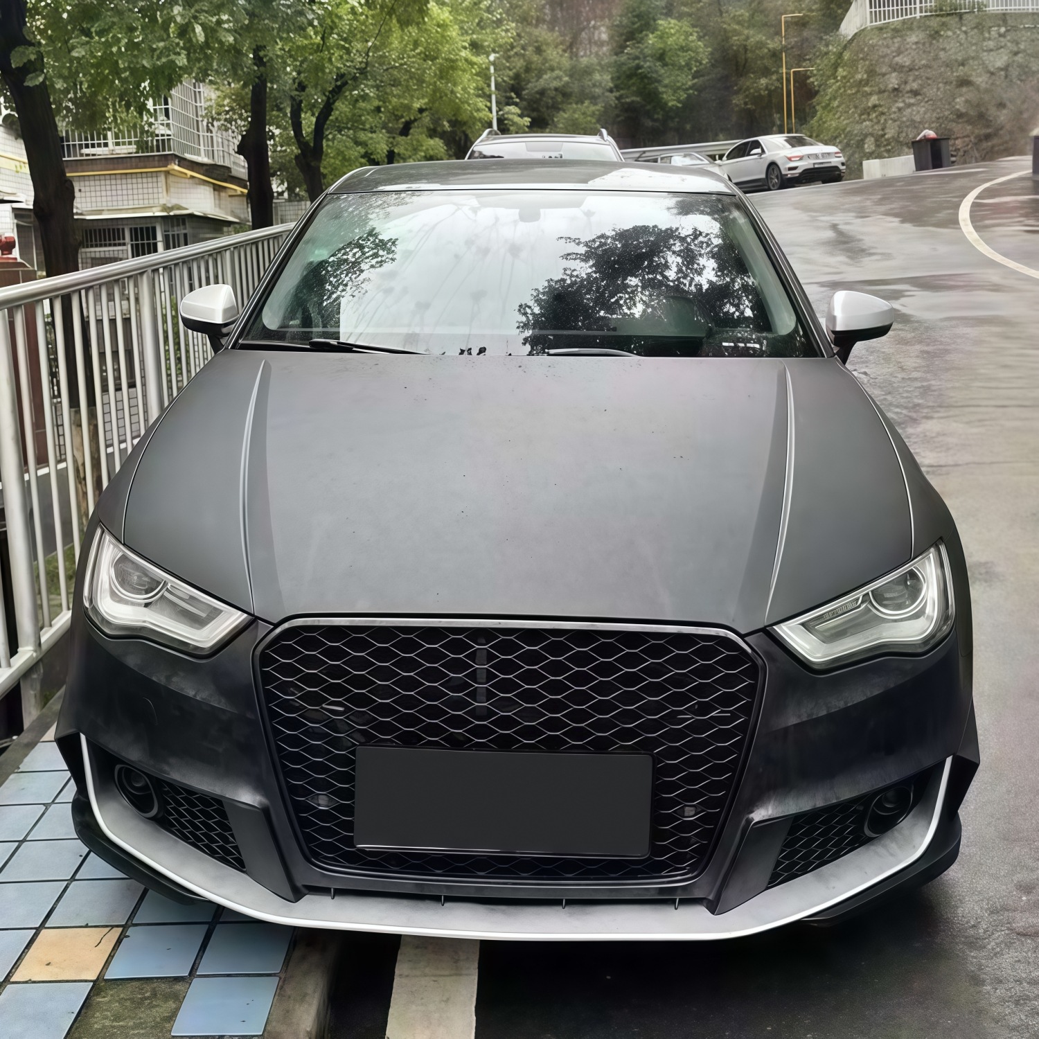 14-16 Models Suitable for Audi A3 Modification to Rs3 Body Kit, Front Bumper, Rs Grille for Two and Three-Box Vehicles