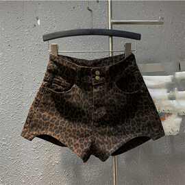 个性新品咖色牛仔短裤女秋冬新款外穿减龄辣妹风甜美字包臀热裤