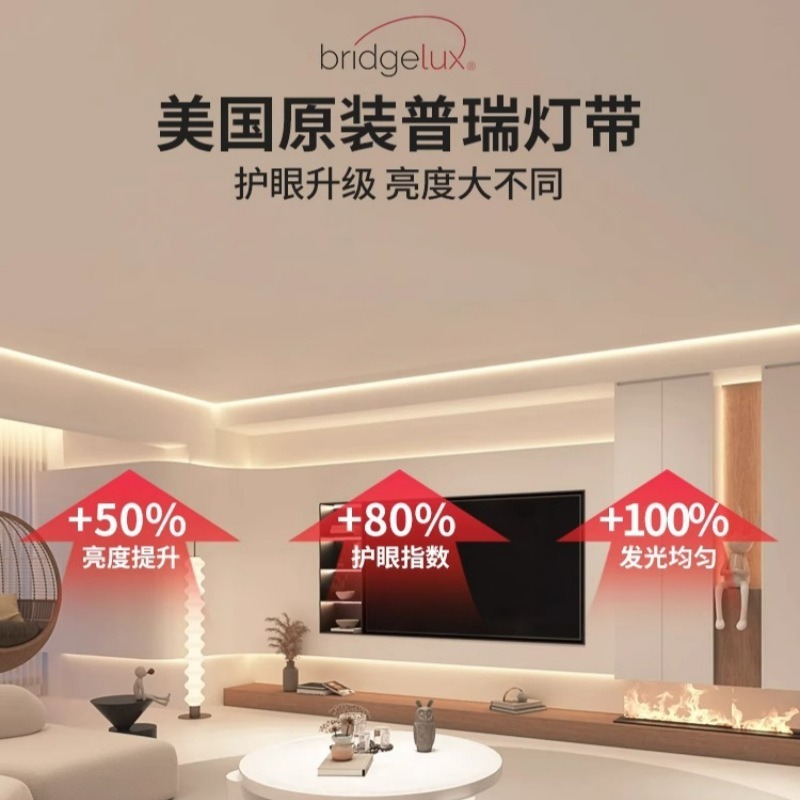 普瑞正品led灯带全光谱高亮低压24V自粘无频闪室内家用天花线条灯|undefined