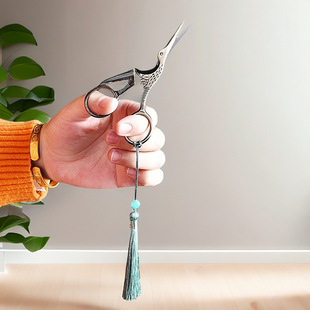 Crane Shaped Shaped Tea Scissors Home Retro Tea Art Chinese Style Tea Bag Tea Ceremony Small Tea Cutter Cross-stitch Flower Thread Shears