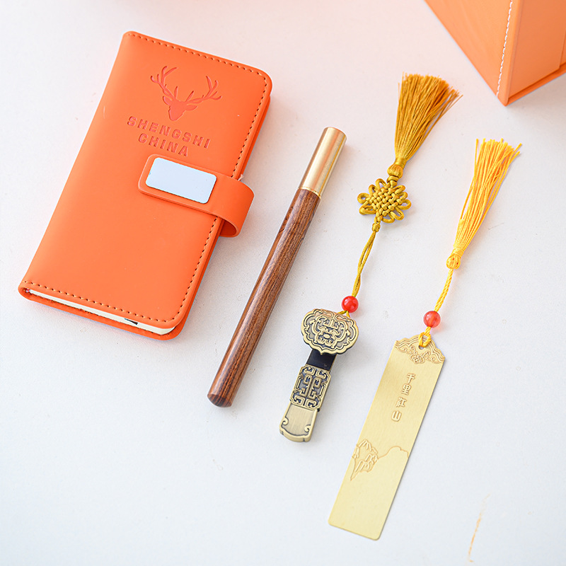 商務筆記本禮盒套裝國潮中國風a5記事本高顏值本子批發 制logo