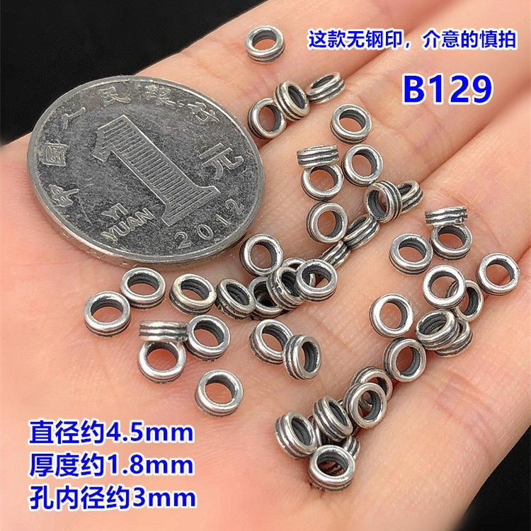 S999 Pure Silver Fortune-Attracting Gourd Spacer Bead Pendant Crystal Bracelet Necklace Handmade DIY Accessories