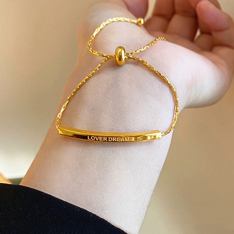 Ventas transfronterizas calientes nuevas pulseras de acero de titanio personalidad femenina de alto nivel diseño ligero de lujo moda temperamento versátil joyería de acero de titanio image 36