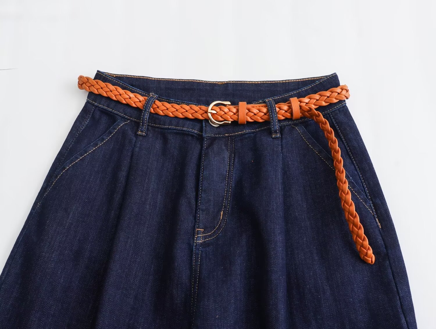 Neue, hochwertige Lyocell-Jeans für Damen mit weitem Bein_voghion.com