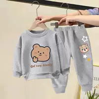 Детские костюмы, осенняя одежда, стильные мальчики и девочки, детская одежда с длинными рукавами, детские толстовки и штаны маленького и среднего размера, комплект из двух предметов.