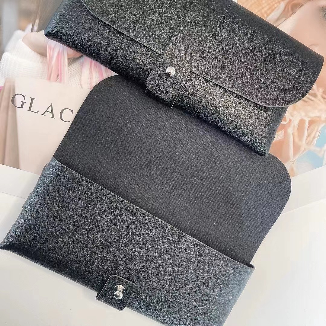 Black leather box with buckle