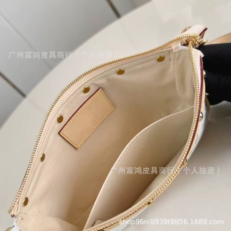 跨境货源专供包女包女士单肩包斜挎包中古包村上隆腋下链条小方包|undefined