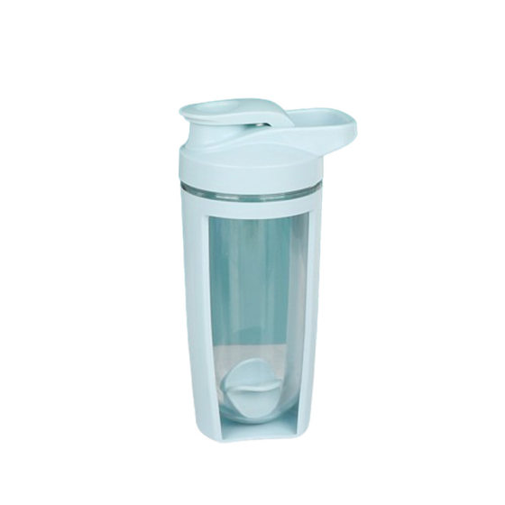 500ml Portable Plastic Double-Layered Milkshake Cup with Scale, Protein Powder Cup, Fitness Mixing Cup, Sports Shaker Cup