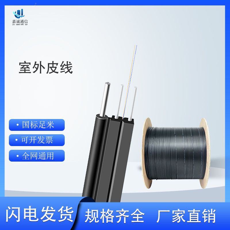 Single-Mode Fiber Optic Cable 1 Core 2 Core 4 Core Outdoor Fiber Optic Cable Butterfly Outdoor Fiber Optic Cable Fiber Optic Entry Cable