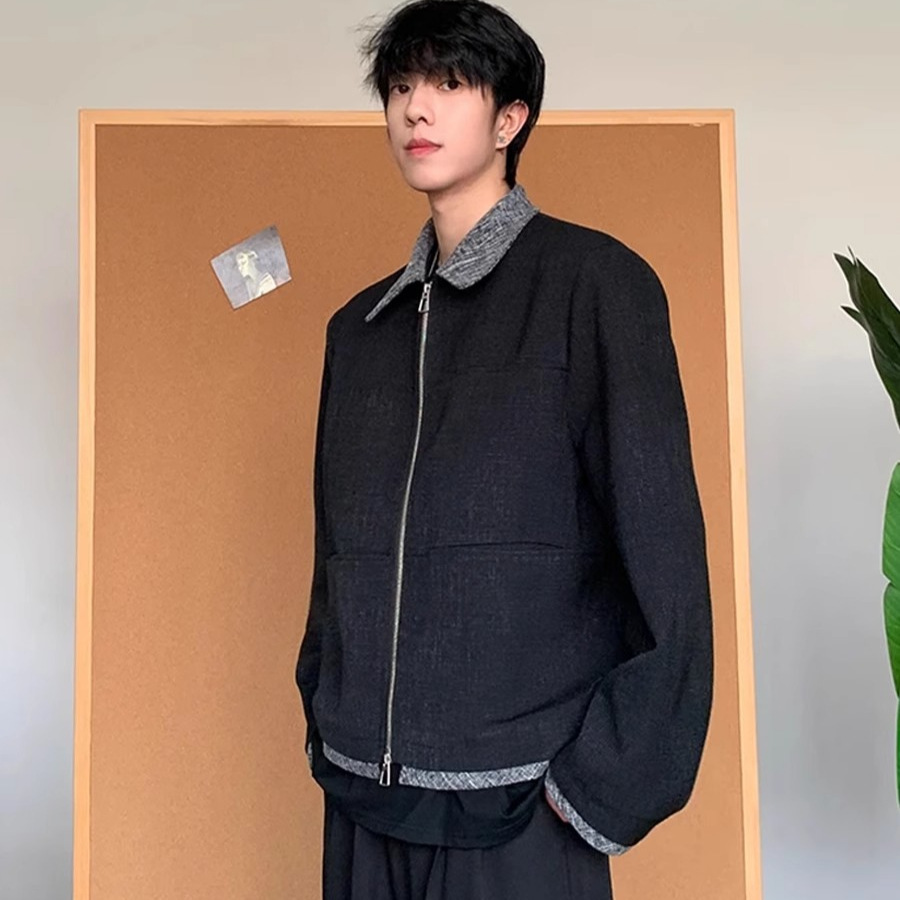 Chaqueta retro de alta gama estilo Barn para hombres y mujeres, cleanfit de primavera y otoño, chaqueta de solapa informal suelta de la marca de moda