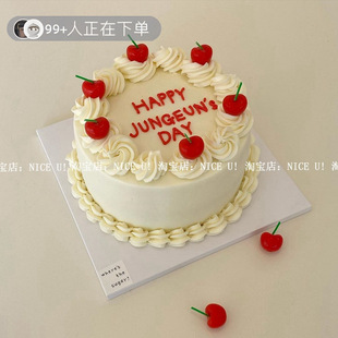 Cherry Candle Melalek Creative South Korea Ins Mini Decorative Cute Fruit Shape Cake Combustible Small Cherry