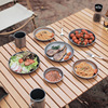 Pure titanium plate outdoors Picnic Dinner plate tableware Tray Fruit plate Antifungal Salad plate Tray household Dish A plate