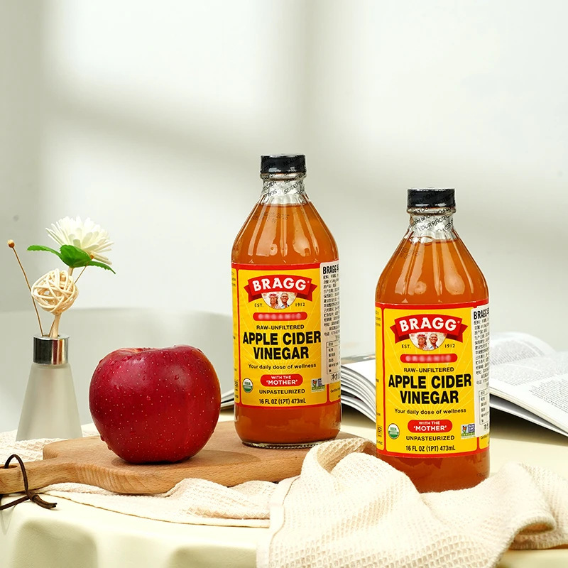 Bragg Apple Cider Vinegar Puree Concentrated Drink Fitness Zero Fat Ketogenic Healthy Drink Family Party Drink