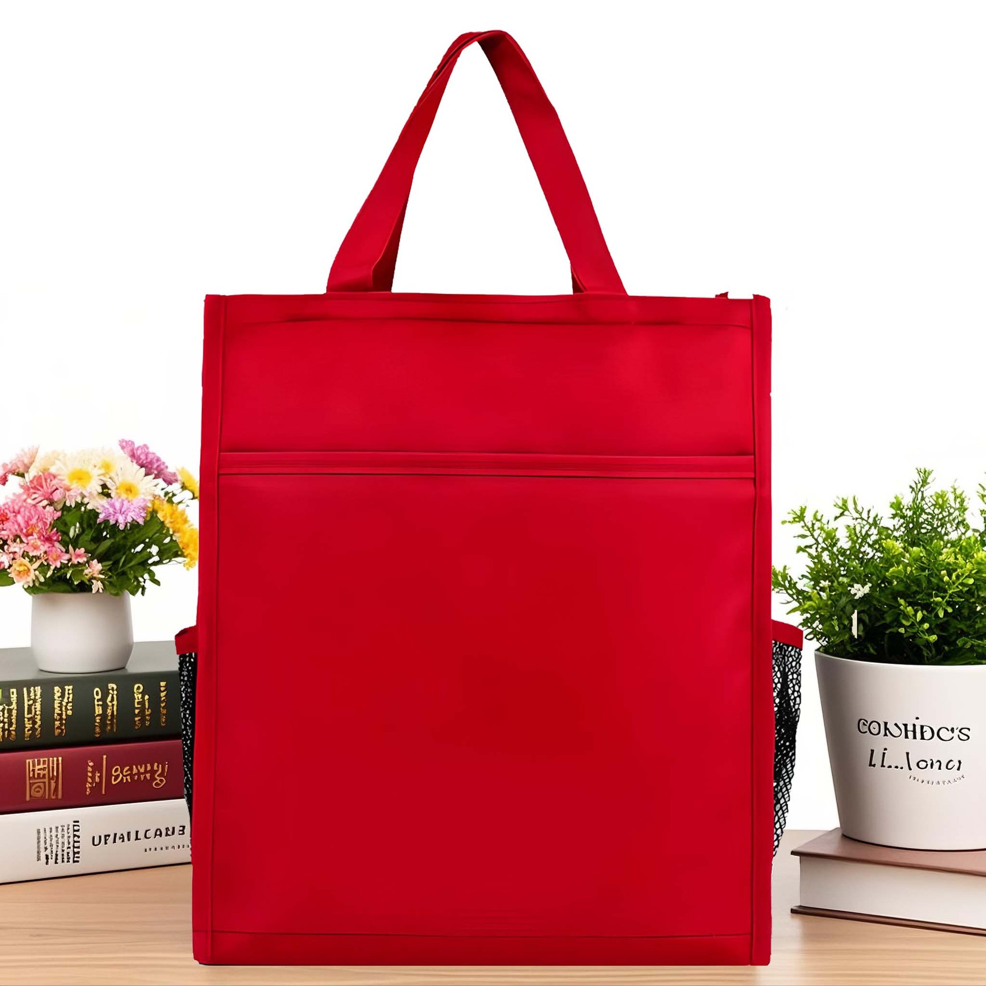 Bolsa de archivos portátil con cremallera bolsa de información A4 bolsa de libro de aprendizaje clase de entrenamiento tutorial bolsa maletín impresión logo