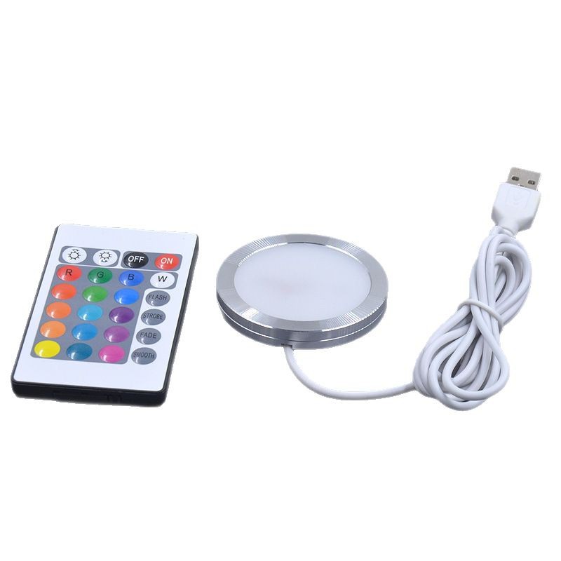 Transfronterizo RGB3W ultrafino montaje en blanco 5VUSBLED luz nocturna modelo de impresión 3D estantería ropa de vino luz de impresión Z