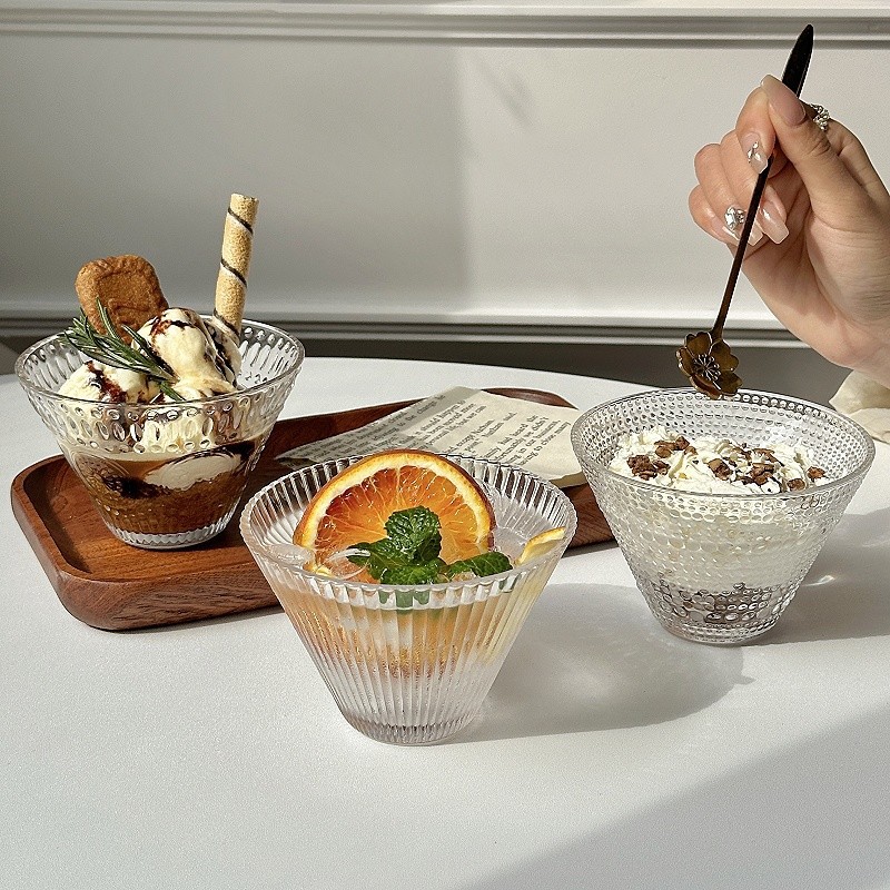 ins雪糕冰淇淋杯冷飲糖水甜品碗酸奶水果沙拉布丁冰激凌玻璃杯子