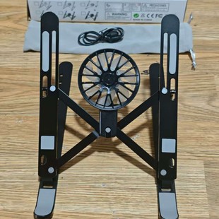 Aluminum Alloy Laptop Cooling Bracket with Fan Portable Storage Lift Bracket 18inch Computer Support Bracket