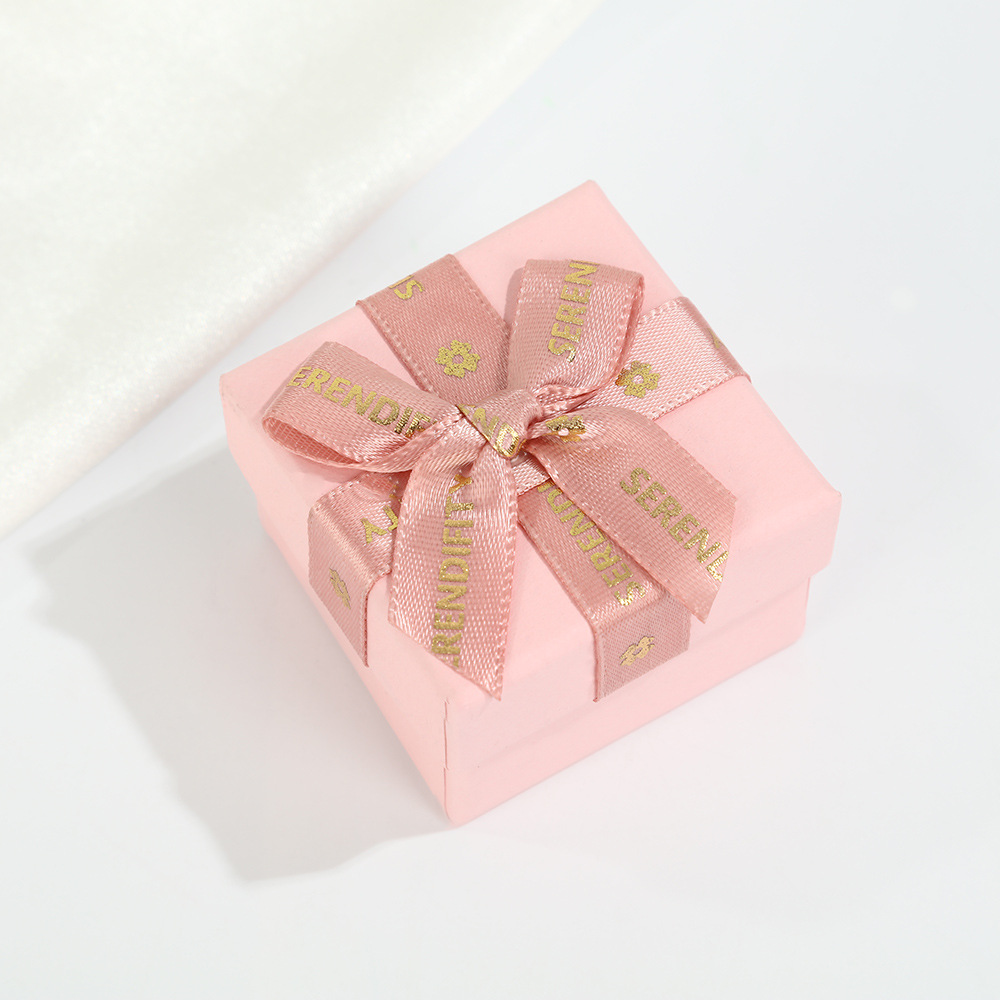 Caja de joyería de arco de moda coreana simple caja de embalaje de regalo de alta calidad caja de almacenamiento de collar de pendientes de anillo